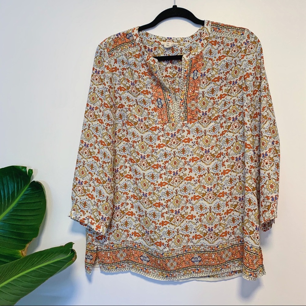 Moroccan print tunic top